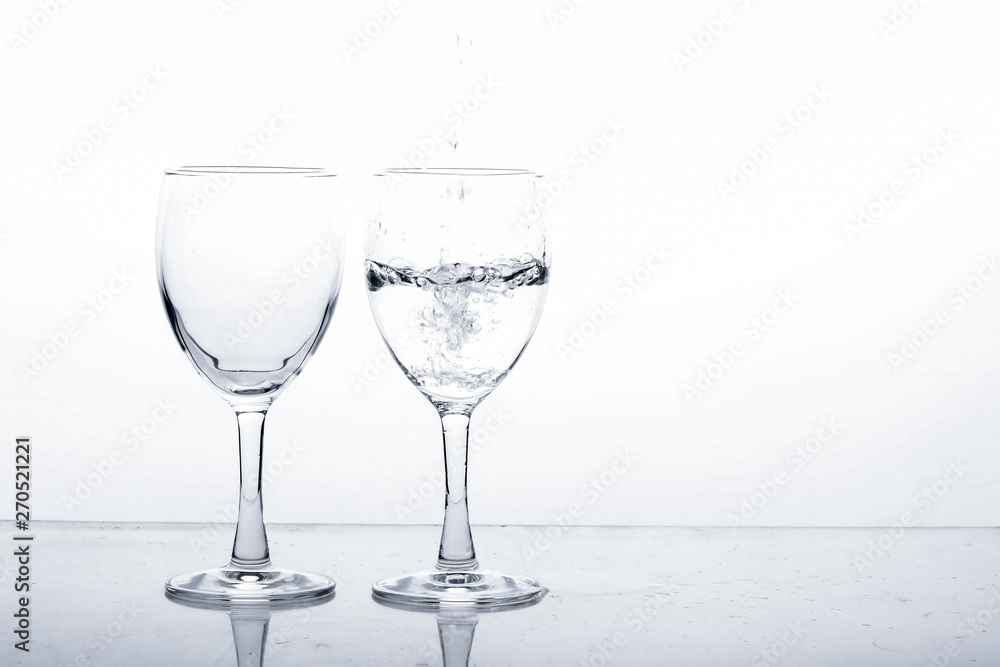water in wine glass , Water splash water in wine glass , Water splash