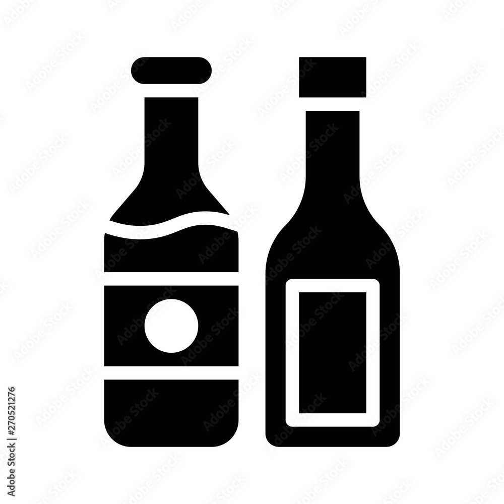 Ketchup vector, Barbecue related solid style icon