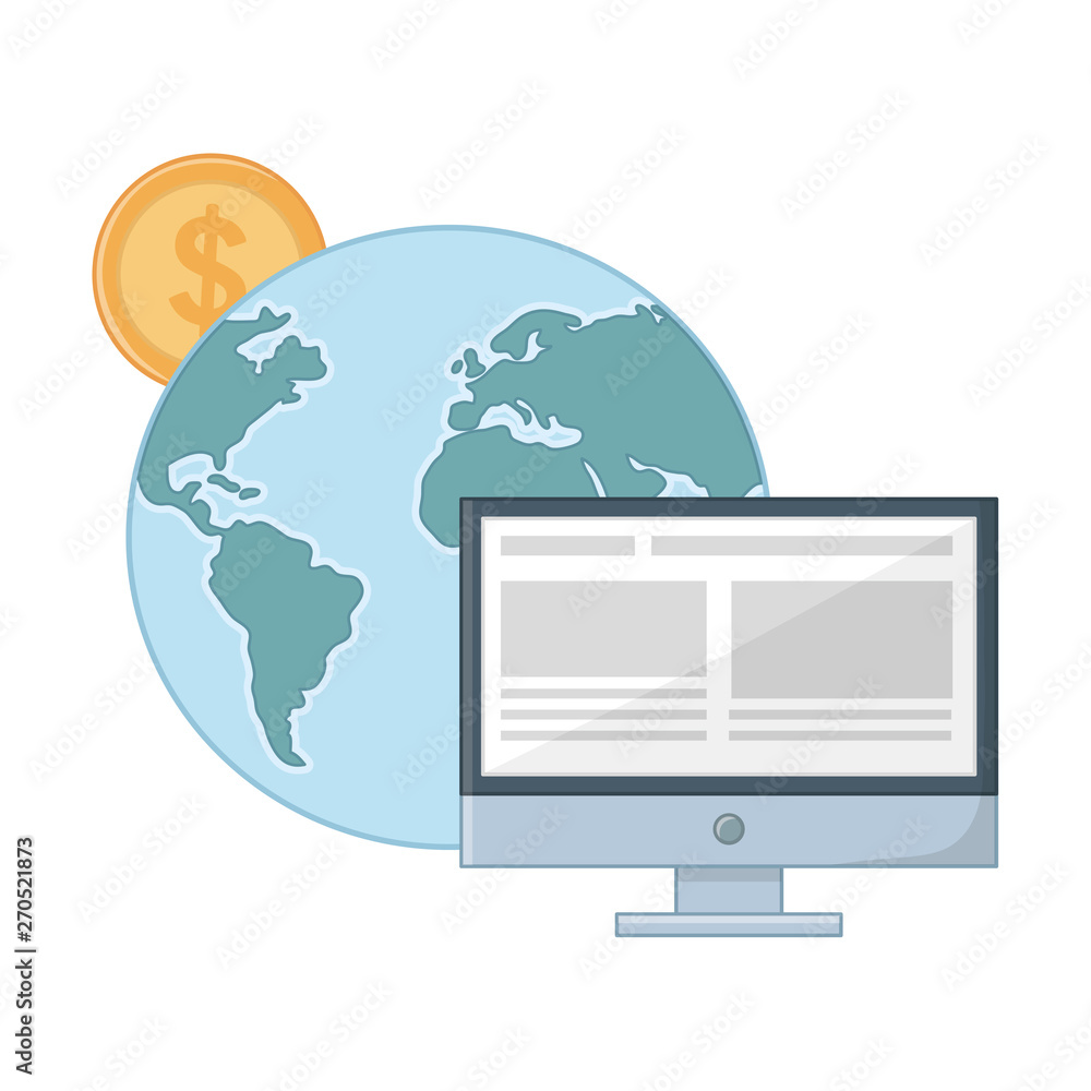 Shopping online icon design vector illustration Shopping online icon design vector illustration