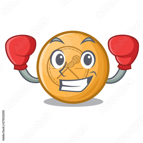 Boxing lacrosse ball isolated with the character