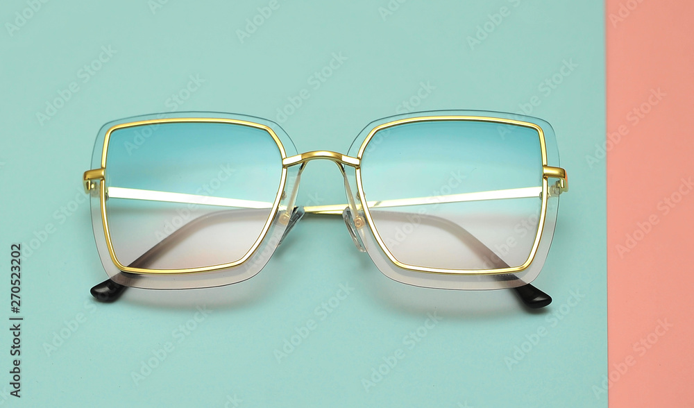 Stylish sunglasses on colorful background. Stylish sunglasses on colorful background.
