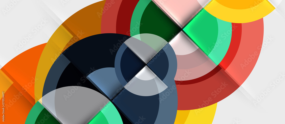 Geometric design abstract background - circles