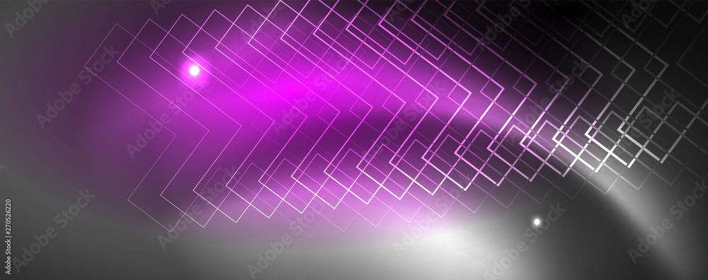 Shiny neon techno template. Neon lines background, 80s style laser rays Shiny neon techno template. Neon lines background, 80s style laser rays