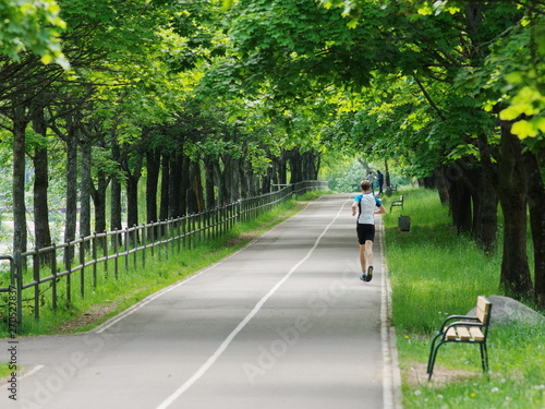 morning, fresh air, Park, spring is a great time for recreation and sports photo