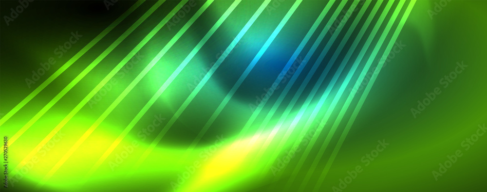Neon blue glowing lines, magic energy space light concept, abstract background wallpaper design Neon blue glowing lines, magic energy space light concept, abstract background wallpaper design