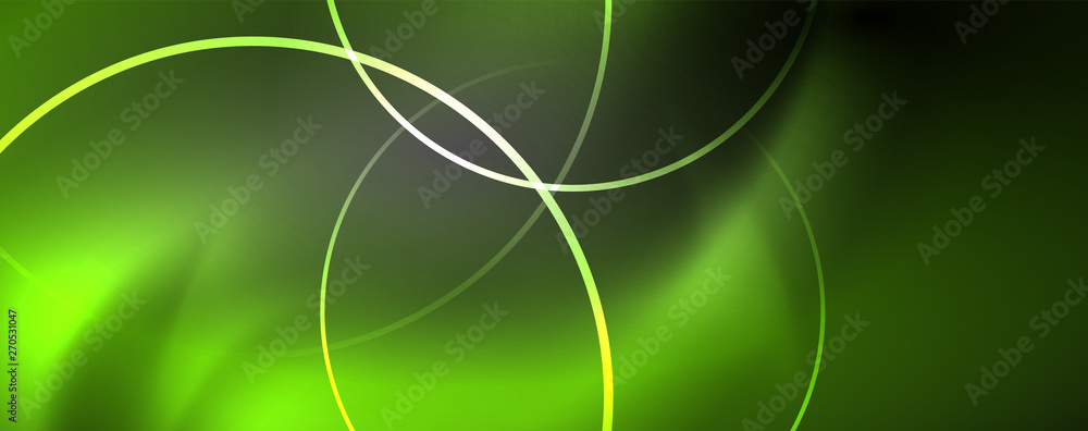 Shiny neon lights, dark abstract background with blurred magic neon light curved lines Shiny neon lights, dark abstract background with blurred magic neon light curved lines