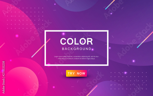 Trendy geometric violet background. Modern pink and purple gradient fluid design layout for banner or poster.