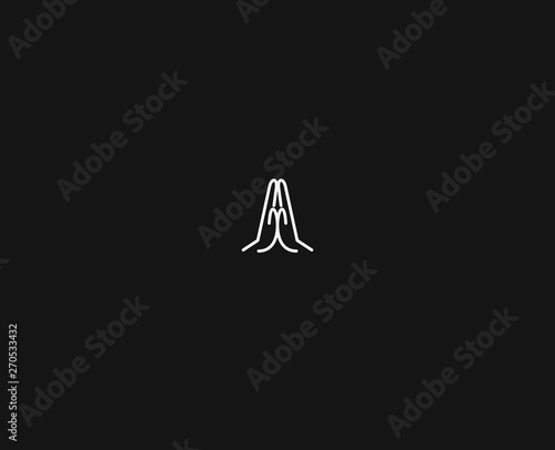 Indian namaste. greeting flat icon. vector illustration.