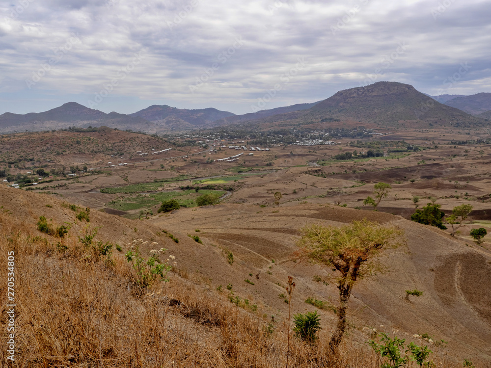 Hilly landscape in northern Ethiopia
