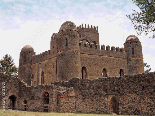 Bild auf Leinwand The Imperial Palace Complex Fasil Ghebbi, called Camelot of Africa, was listed