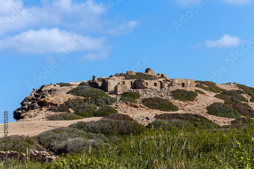 Itanos Doric city  Minoan period  on a sunny day  Sitia  island Crete  Greece 