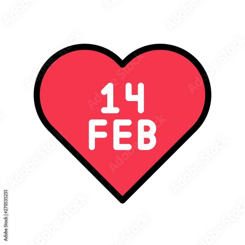Valentine day vector, Valentine and love related filled outline icon
