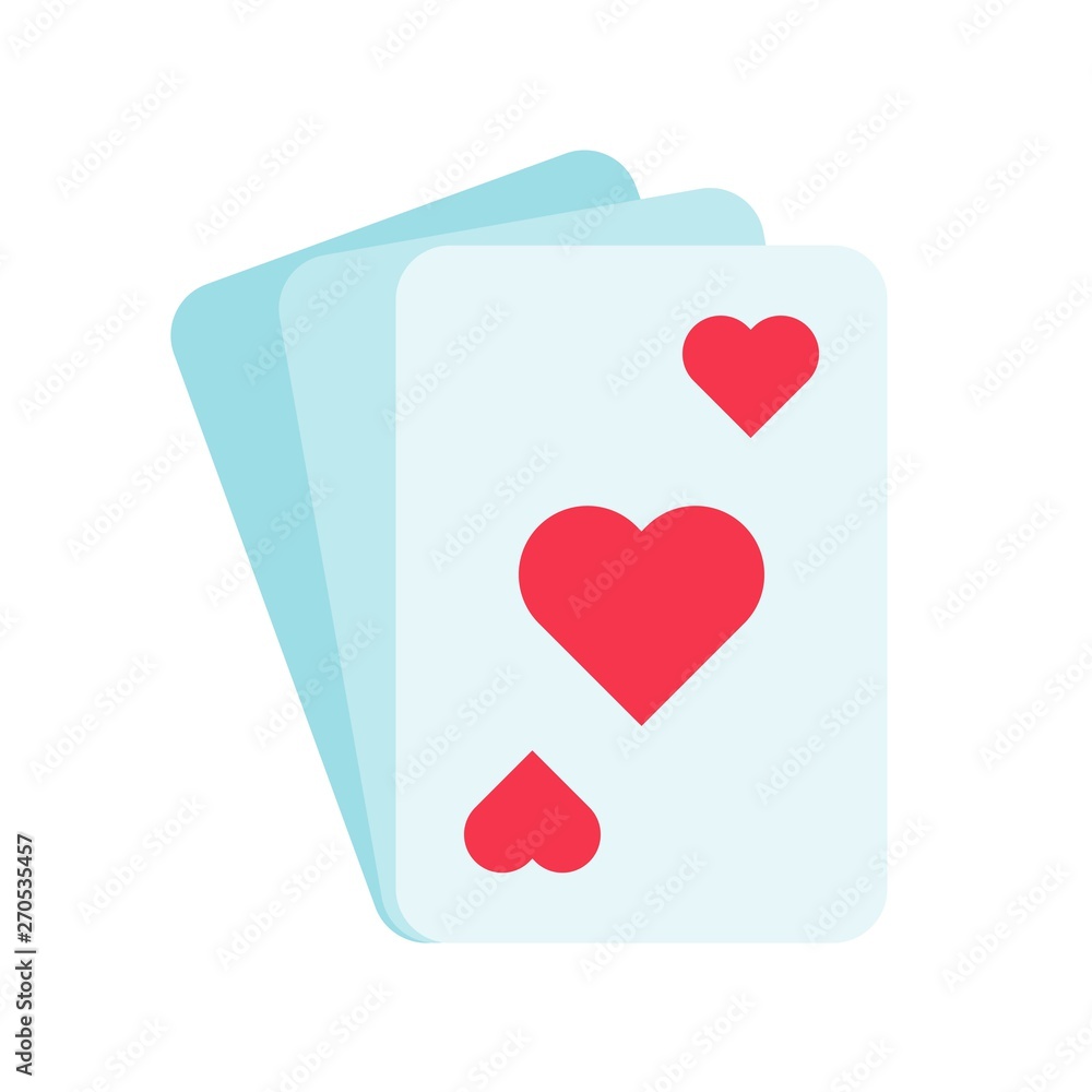 Playing card vector, Valentine and love related flat icon Playing card vector, Valentine and love related flat icon