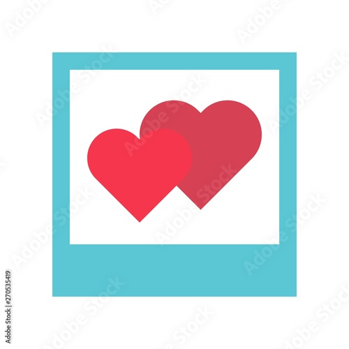 Love photo vector, Valentine and love related flat icon