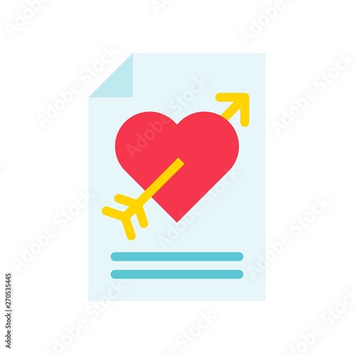 Love letter vector, Valentine and love related flat icon