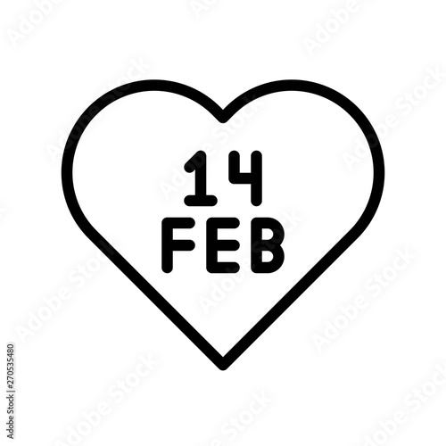 Valentine day vector, Valentine and love related line icon