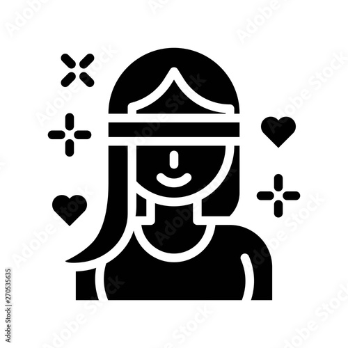 Love is blind vector, Valentine and love related solid icon