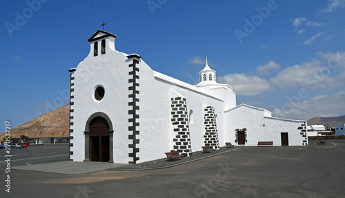Church of Ermita de los Dolores Tinajo Lanzarote Spain. photo