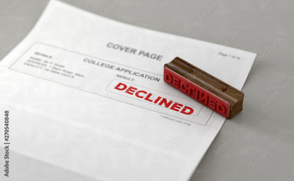 Declined Stamp And College Application Form Declined Stamp And College Application Form