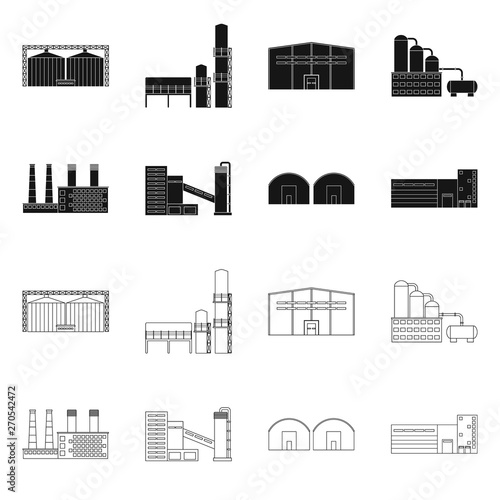 Isolated object of production and structure symbol. Collection of production and technology vector icon for stock.