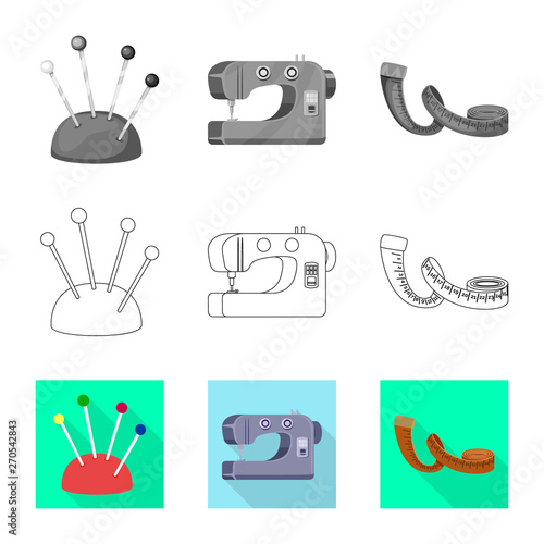 Vector illustration of craft and handcraft logo. Set of craft and industry stock vector illustration.