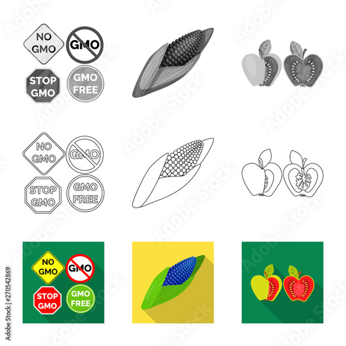 Vector illustration of test and synthetic icon. Collection of test and laboratory vector icon for stock.
