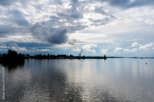 danube river near gabcikovo power plant, slovakia photo