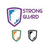 Shield logo template, Strong guard security