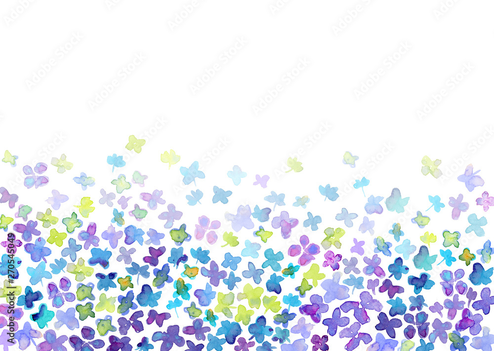 水彩あじさい梅雨背景stock Illustration Adobe Stock