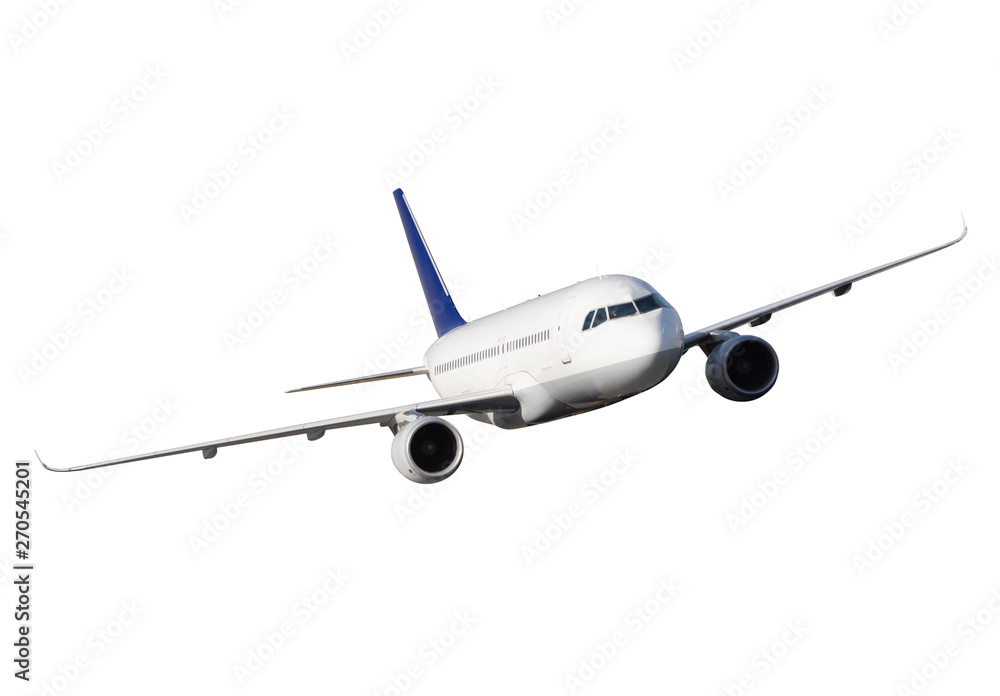 Commercial jetplane isolated on white background Commercial jetplane isolated on white background