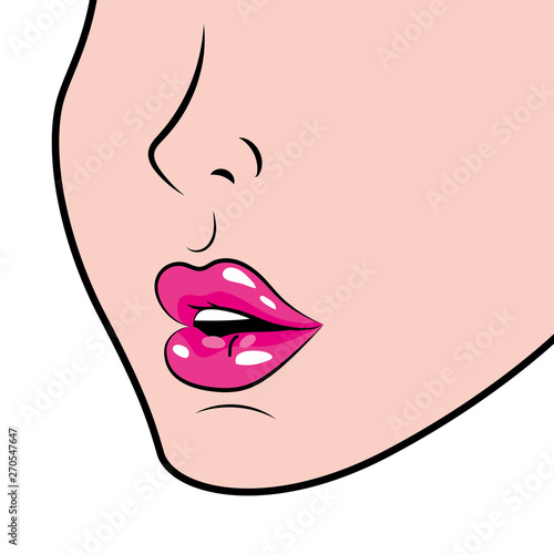face profile with sexy lips