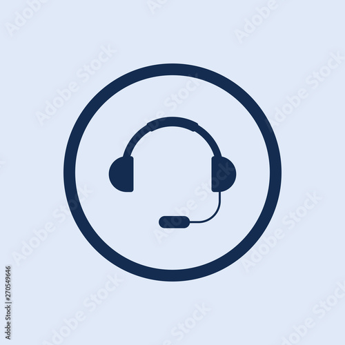 Headset icon. New trendy headset graphic icon for web, logo, app, ui element.