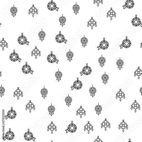 Various Jewelry Ornaments Seamless Pattern Vector. Different Luxury Jewelry Pendant Or Earrings Monochrome Texture Icons. Assortment Of Coulomb Bijouterie Template Flat Illustration
