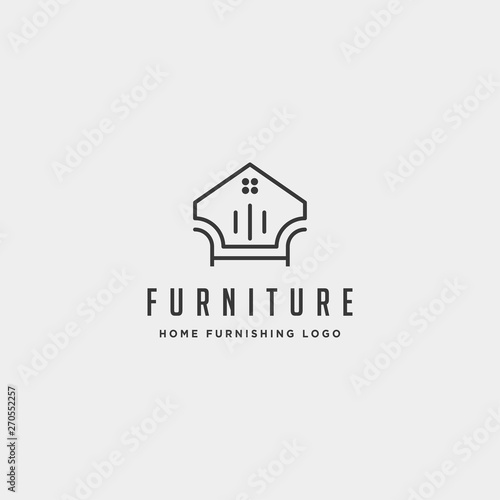 furniture logo design vector icon illustration icon isolated