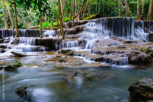 Fototapeta Naklejka Na Ścianę i Meble -  Huay Mae Khamin Waterfall (Srinakarin Dam National Park) Tha Kradan Si Sawat Kanchanaburi  Thailand