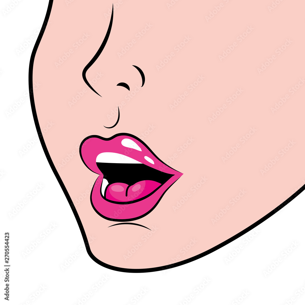 face profile with sexy lips face profile with sexy lips