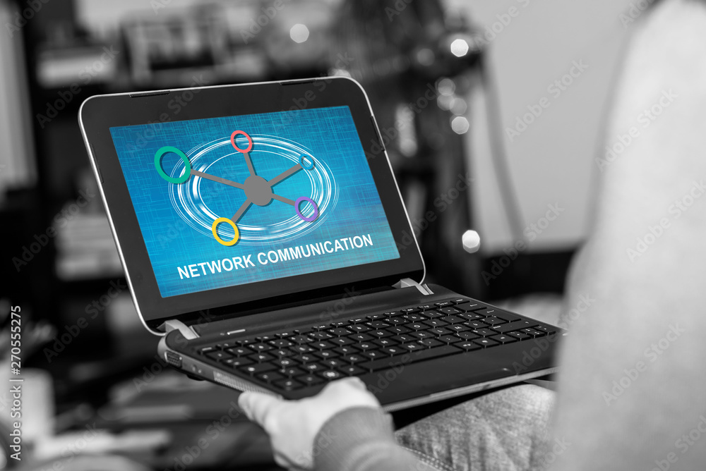 Network communication concept on a tablet Network communication concept on a tablet
