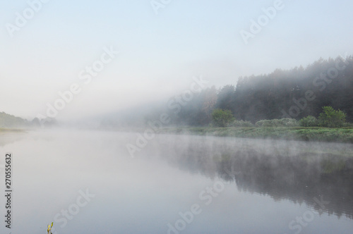 Photo of fog over the river in the early summer morning © Татьяна Старостова