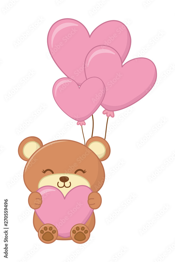 toy bear hugging a heart