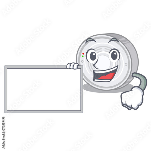 With board smoke detector attached the character wall