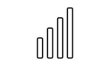 Growth chart icon. Grow diagram flat vector illustration. Business concept simple flat pictogram on isolated background. - Vector 