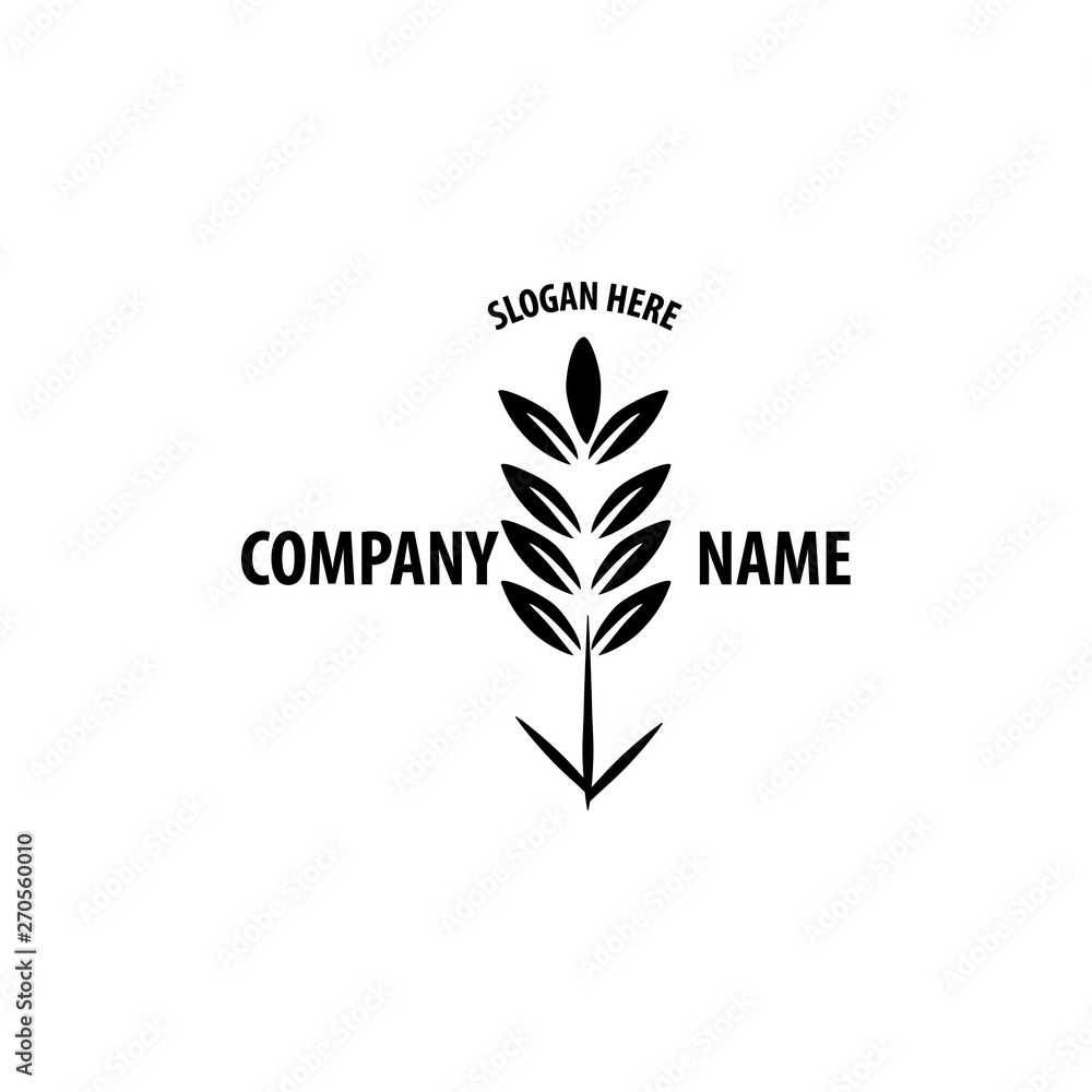 Logo design for agriculture, agronomy, wheat farm
