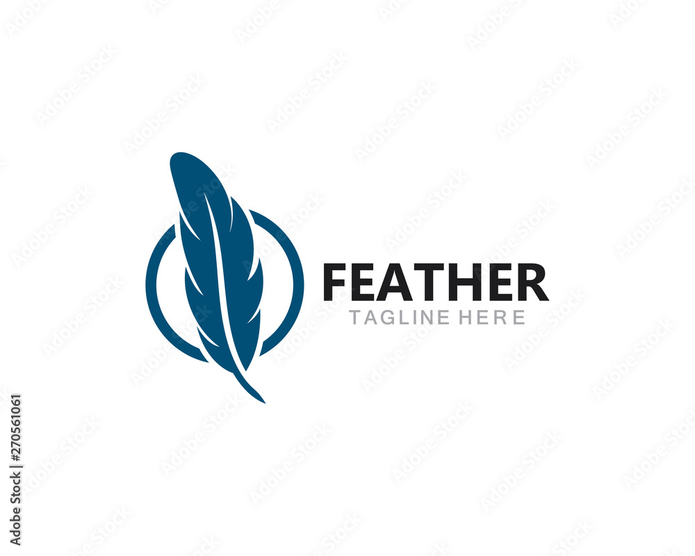 feather logo template vector icon design feather logo template vector icon design