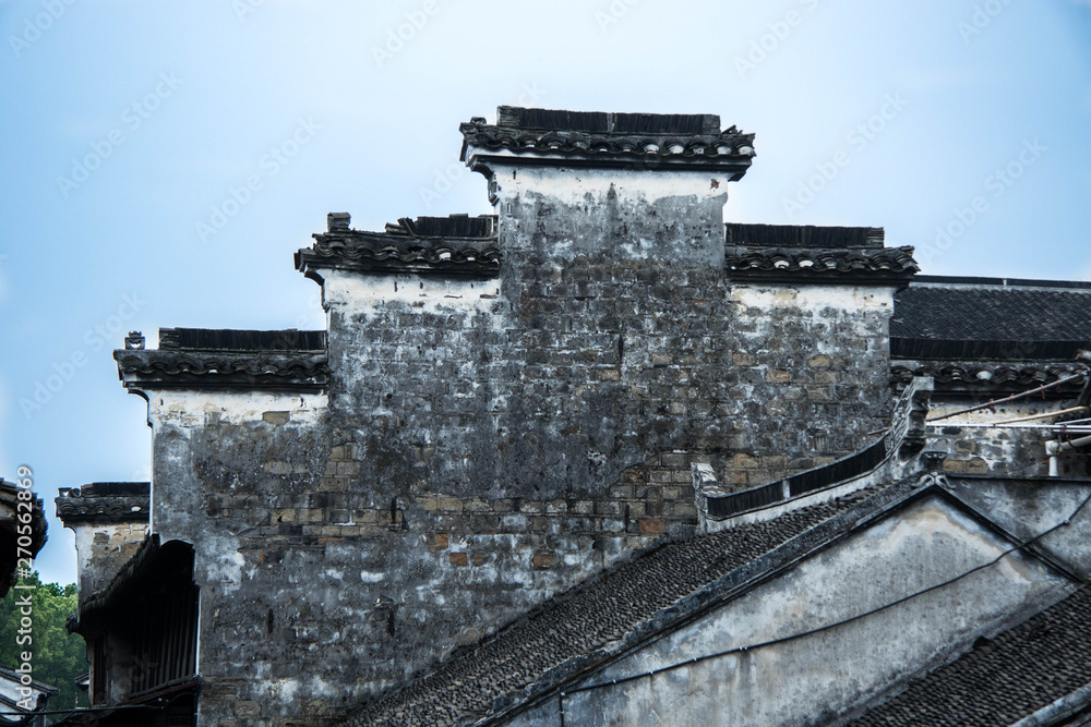 Obraz premium 中国江南水乡,乌镇,苏州古镇春季风光