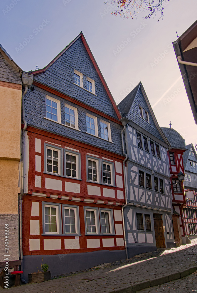 Fachwerkhäuser in der Altstadt von Limburg in Hessen in Deutschland 