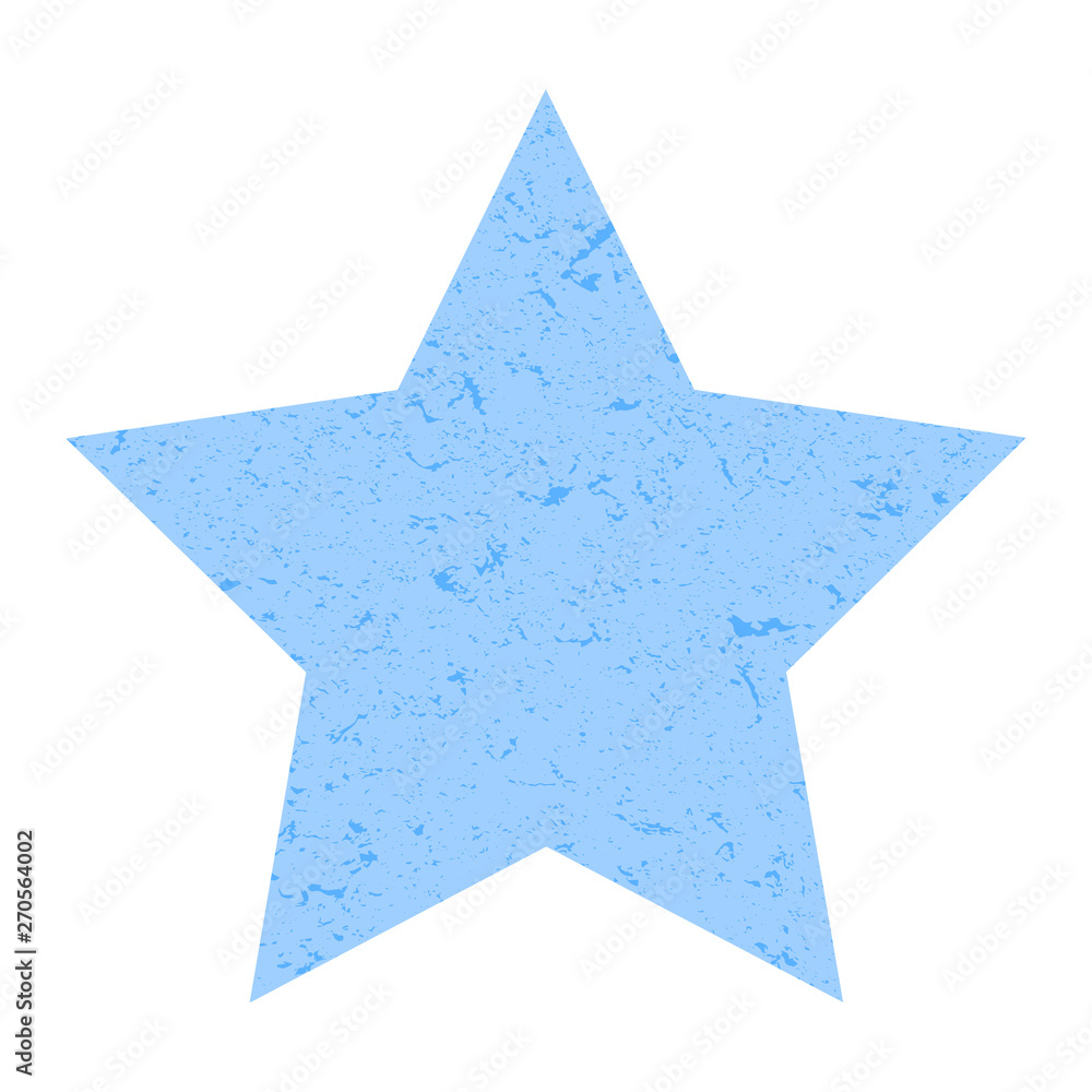 Grunge star. Pastel blue star with texture on an isolated white background. Illustration. Grunge star. Pastel blue star with texture on an isolated white background. Illustration.