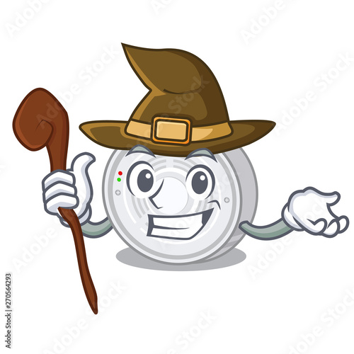 Witch smoke detector in the cartoon shape