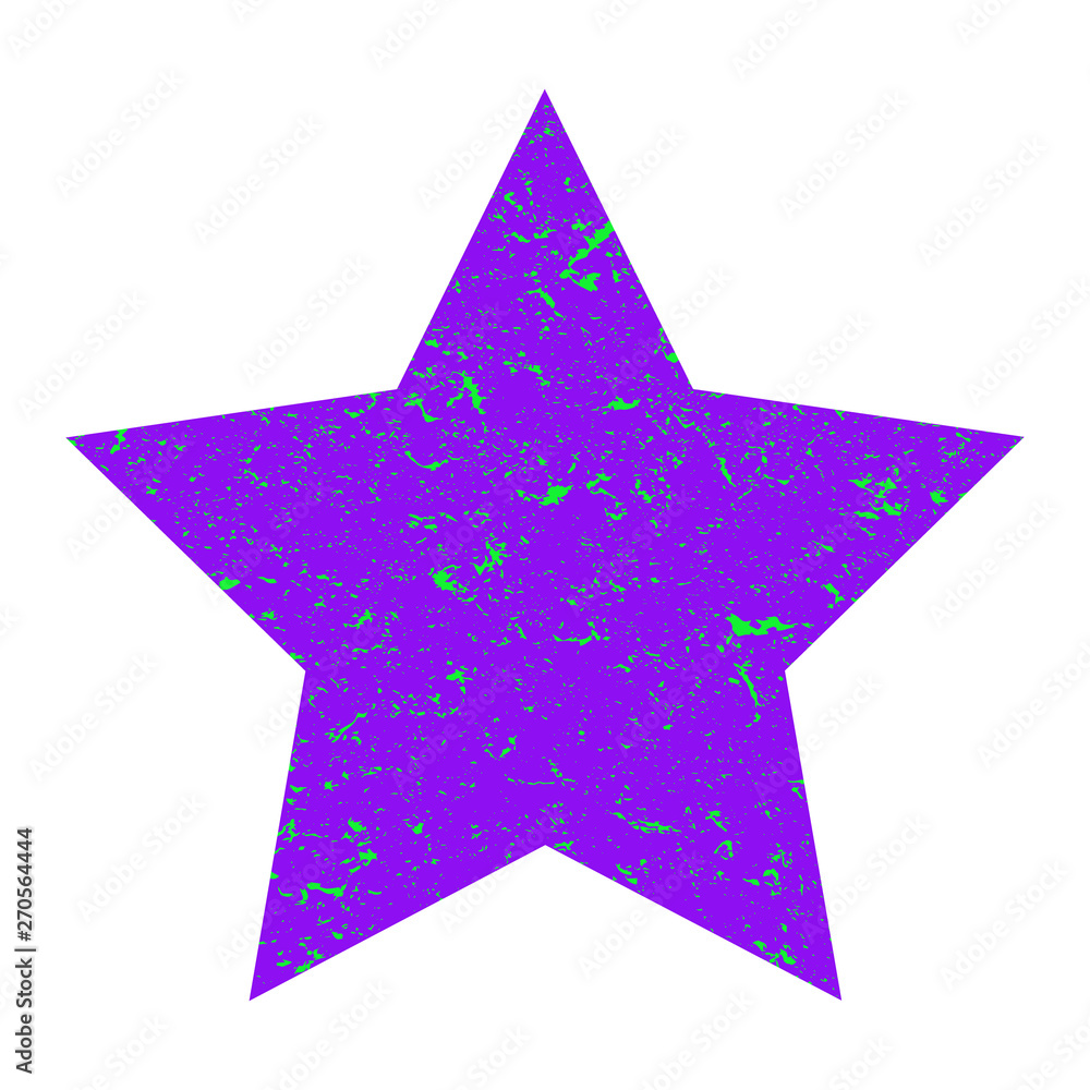 Grunge star. Purple star with texture on an isolated white background. Illustration. Grunge star. Purple star with texture on an isolated white background. Illustration.