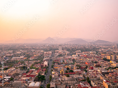View from the Torre Latinoamericana Tower across Mexico City Skyline