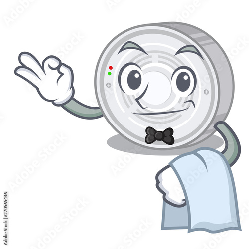 Waiter smoke detector in the cartoon shape